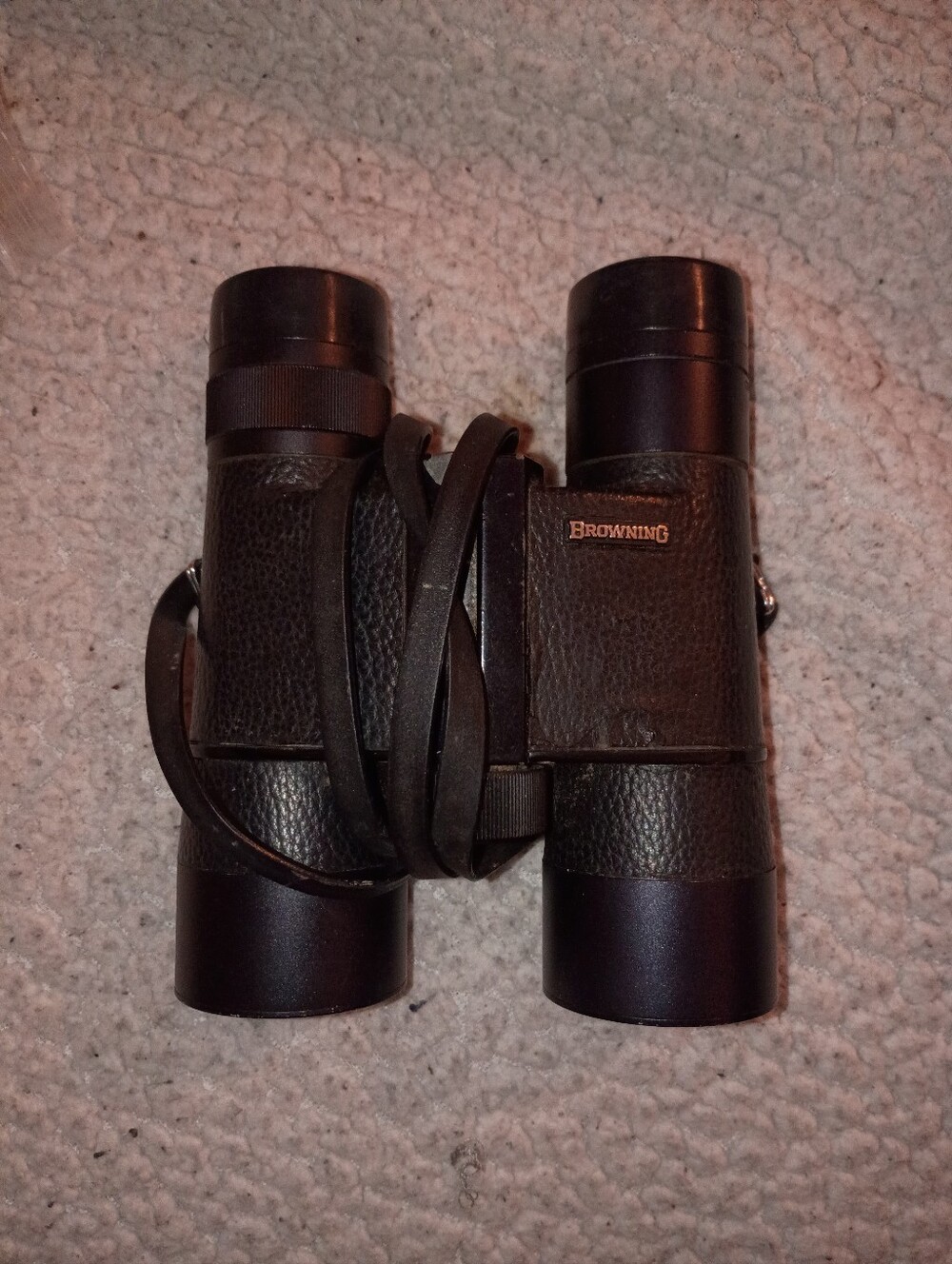 Vintage Browning 7x35 Binoculars Black Textured Pebble Grip with Strap